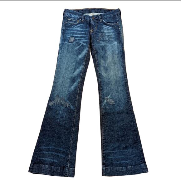 Citizens of Humanity Dunaway #087 Low Waist, Full Leg, Dark Wash, Flare … - Picture 1 of 5